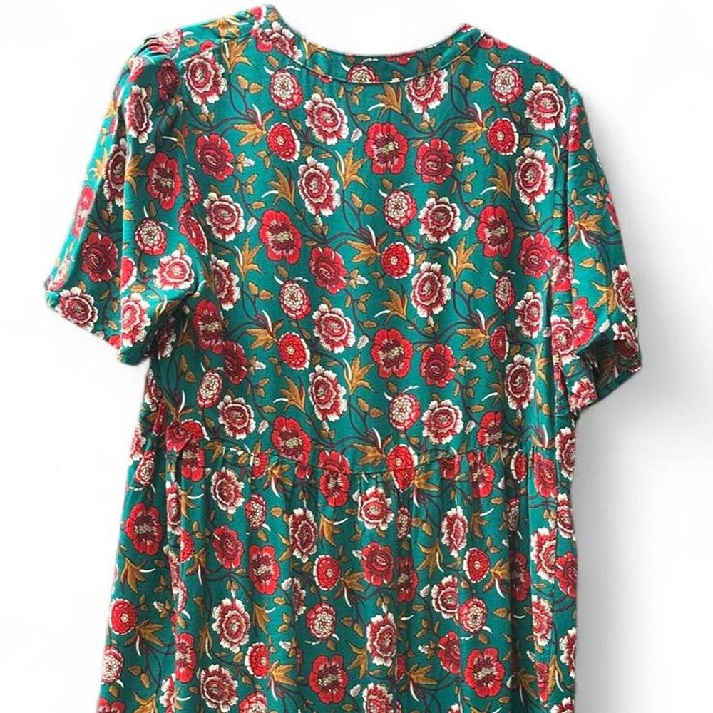 NWT Vibrant Floral Cupshe Boho Babydoll Mini Dress Small - Picture 5 of 6